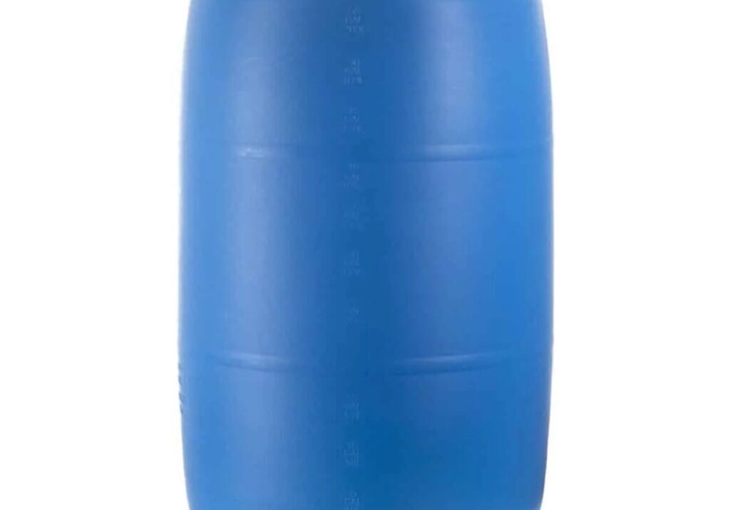 blue shipping barrel